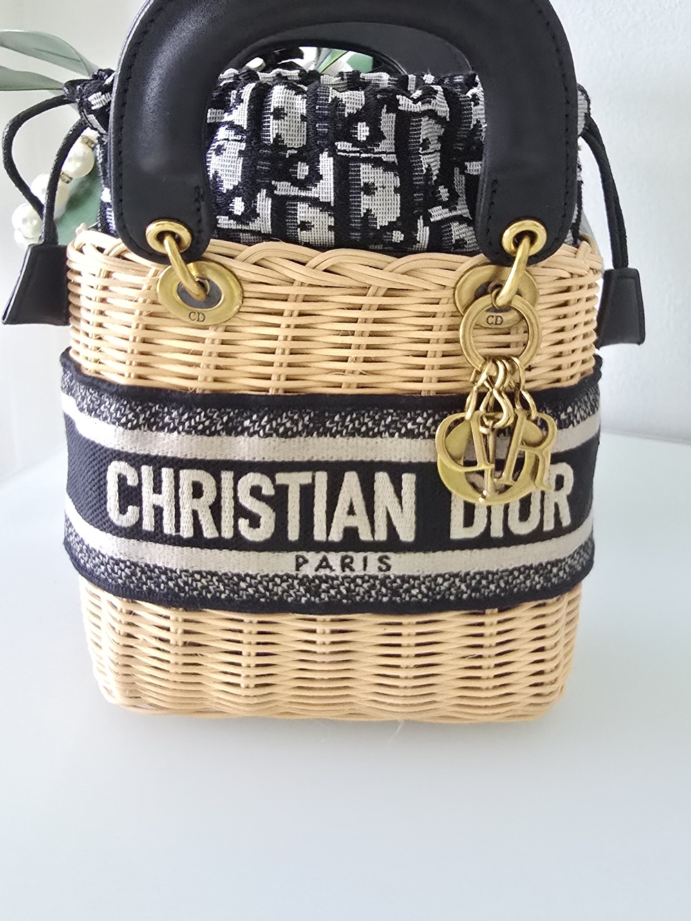 Natural Wicker Book Tote Dior Like Not Designer